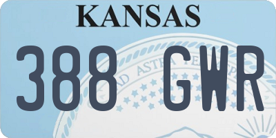 KS license plate 388GWR