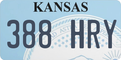 KS license plate 388HRY
