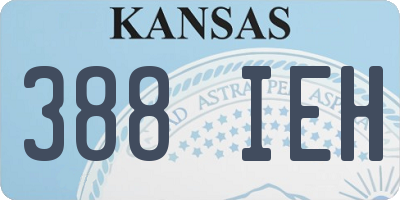 KS license plate 388IEH