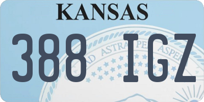 KS license plate 388IGZ