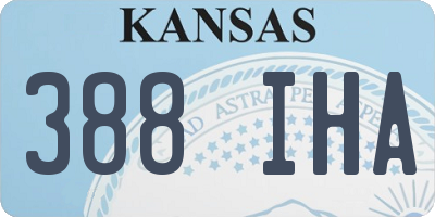 KS license plate 388IHA