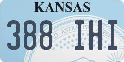 KS license plate 388IHI