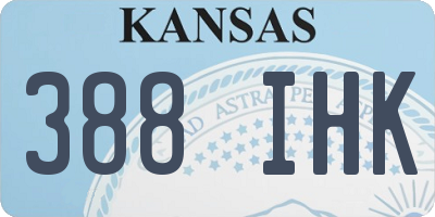 KS license plate 388IHK
