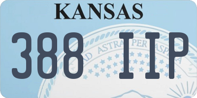 KS license plate 388IIP