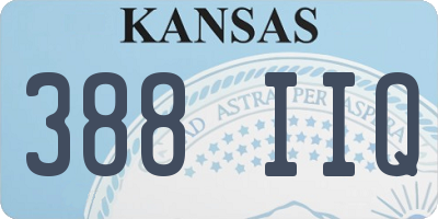 KS license plate 388IIQ