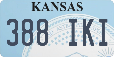 KS license plate 388IKI