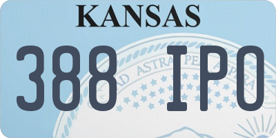 KS license plate 388IPO