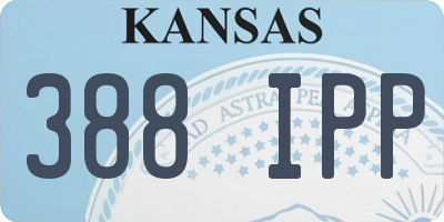 KS license plate 388IPP