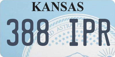 KS license plate 388IPR