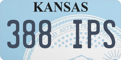 KS license plate 388IPS