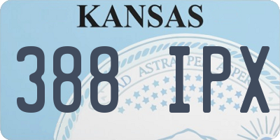 KS license plate 388IPX