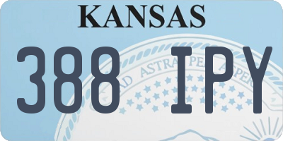 KS license plate 388IPY