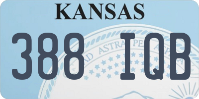 KS license plate 388IQB