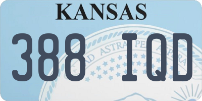 KS license plate 388IQD