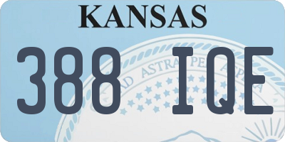 KS license plate 388IQE