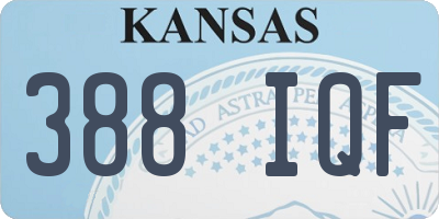 KS license plate 388IQF