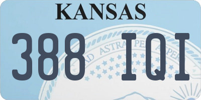 KS license plate 388IQI