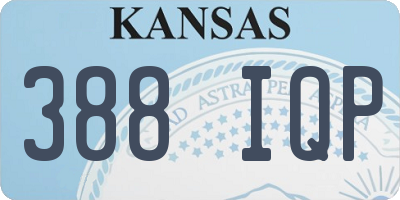 KS license plate 388IQP