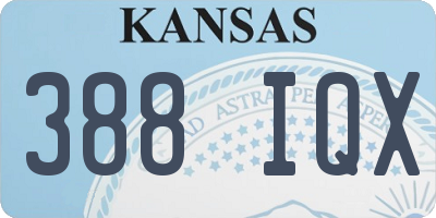 KS license plate 388IQX