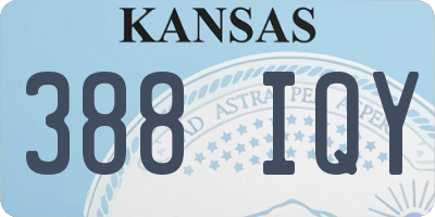 KS license plate 388IQY