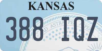 KS license plate 388IQZ