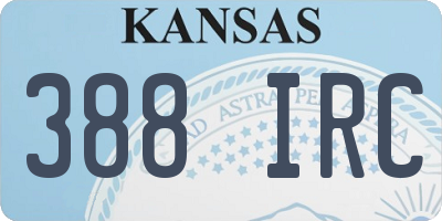 KS license plate 388IRC