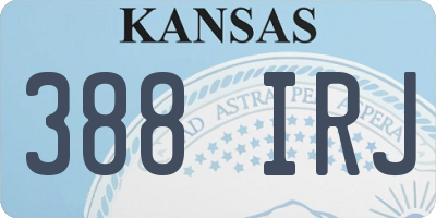 KS license plate 388IRJ