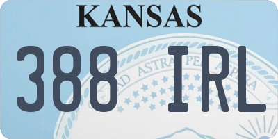 KS license plate 388IRL