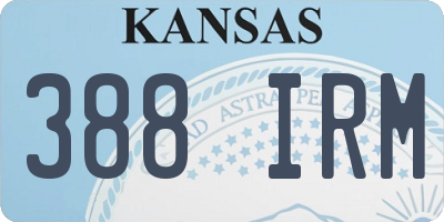 KS license plate 388IRM