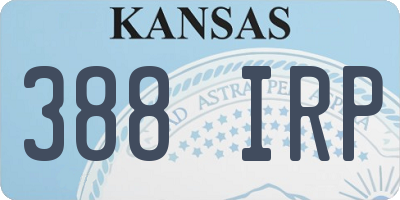 KS license plate 388IRP