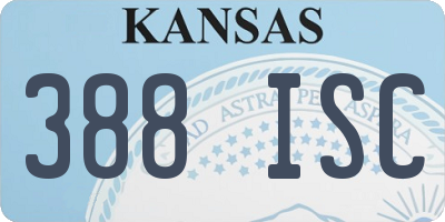 KS license plate 388ISC