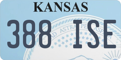KS license plate 388ISE