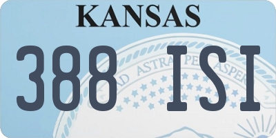 KS license plate 388ISI