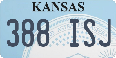 KS license plate 388ISJ