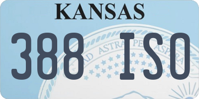 KS license plate 388ISO