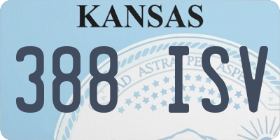 KS license plate 388ISV