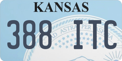 KS license plate 388ITC