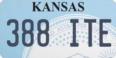 KS license plate 388ITE
