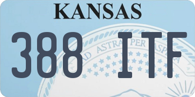 KS license plate 388ITF