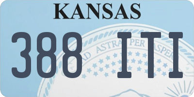 KS license plate 388ITI
