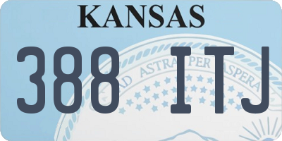 KS license plate 388ITJ