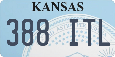 KS license plate 388ITL
