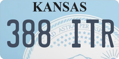 KS license plate 388ITR