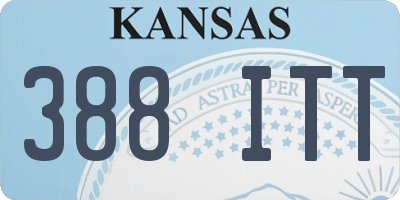 KS license plate 388ITT