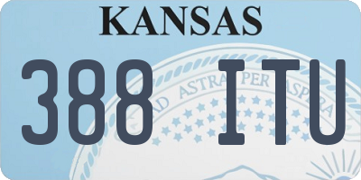 KS license plate 388ITU