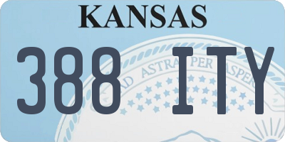KS license plate 388ITY