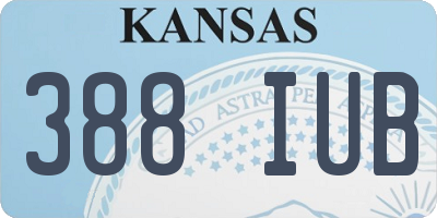 KS license plate 388IUB