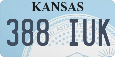 KS license plate 388IUK
