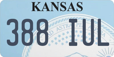 KS license plate 388IUL