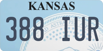 KS license plate 388IUR